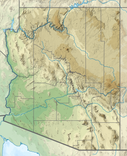 Location of Rainbow Lake in Arizona, USA.