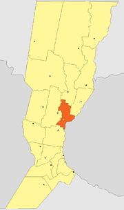 Location of La Capital Department within Santa Fe Province
