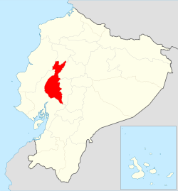 Location of Los Rios Province in Ecuador.