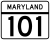 Maryland Route 101 marker