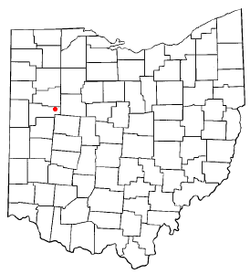 Location of Waynesfield, Ohio