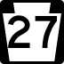 Pennsylvania Route 27 marker
