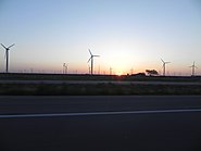 The 781 MW Roscoe Wind Farm at sunrise.