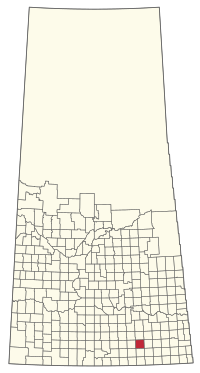 Location of the RM of Weyburn No. 67 in Saskatchewan