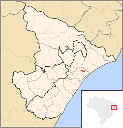 Location of General Maynard in the State of Sergipe