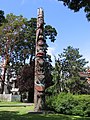 Assorted totem poles at Thunderbird Park