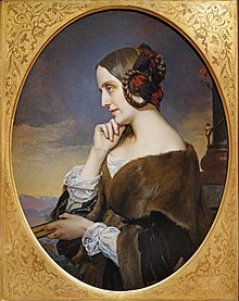 Marie d'Agoult (1843), painting by Henri Lehmann.