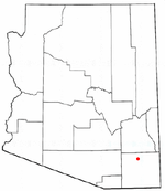Location of Willcox in Arizona