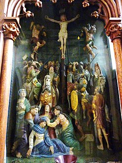 The "crucifixion" part of the altarpiece of the main altar.