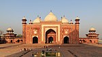 Taj Mahal and grounds: Kali Masjid and enclosure wall.