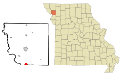 Location of Country Club Village, Missouri