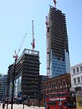 The Broadgate Tower under construction in early 2007.