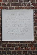 Plaque to Queen Caroline
