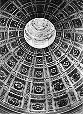 Coffered dome of the chapel photographed in 1951