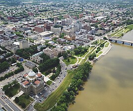 Downtown Wilkes-Barre along the Susquehanna River