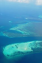 Aerial view of a marine expanse