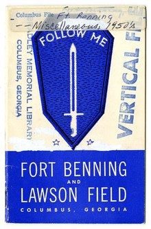 A pamphlet describing Fort Benning and Lawson Field