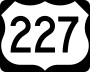 U.S. Route 227 marker