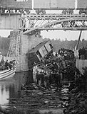 Wreckage of the St-Hilaire train disaster
