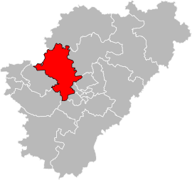 Situation of the canton of Val de Nouère in the department of Charente