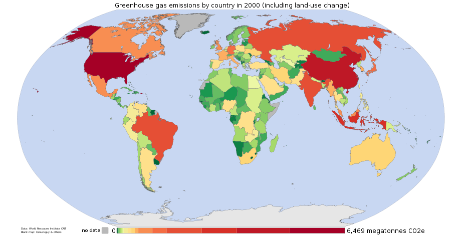 GHG by country 2000