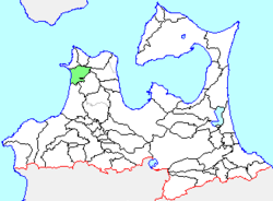 Location of Shiura in Aomori Prefecture