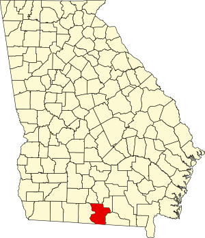 Map of Georgia highlighting Lowndes County