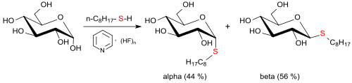 Synthese von n-Octyl-α, β-thioglucopyranosid mit Olah’s Reagenz