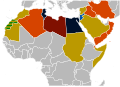 Graded colour for non-Arab countries