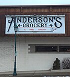 Anderson's Grocery sign on Clarke Avenue