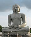 15 feet 3 inch Padmasana Chandraprabha Idol at Chandragiri Vatika made from granite stone from Karnataka