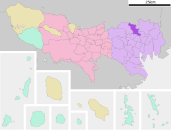 Location of Kita in Tokyo Metropolis