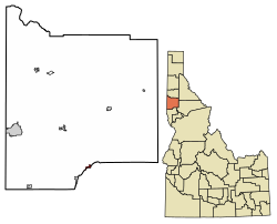 Location of Kendrick in Latah County, Idaho.
