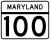 Maryland Route 100 marker