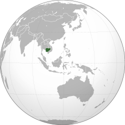 Location of the People's Republic of Kampuchea