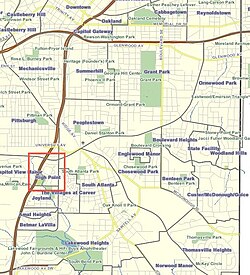 location of High Point in southeast Atlanta