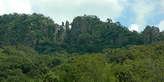 View of karstic formations in the Sierra de Tamaulipas, Municipality of Llera, Tamaulipas, Mexico.