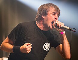 Greenway performing with Napalm Death at Wacken Open Air 2018