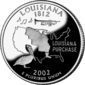 Louisiana quarter dollar coin