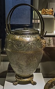 Bronze lantern with Pan relief