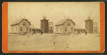 Stereoscopic photo of the 2nd light, shortly after it was built (note the dark brick)