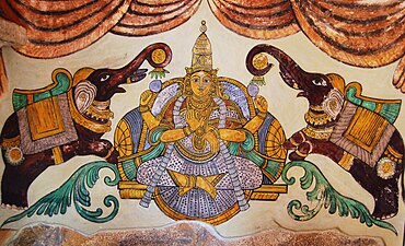 Gaja-lakshmi mural, another Vaishnavism themed artwork