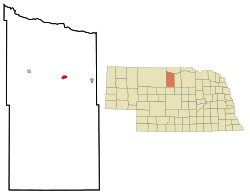 Location of Ainsworth, Nebraska