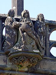 The Pietà positioned in the centre of the three-arched entrance