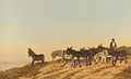 'Les Anes dans le Midi', 'Donkeys in the Midi' 1873 OOC 65 x 90 cm