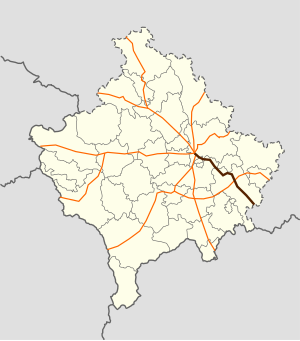 The M-25.2 connects the southeast of Kosovo with Serbia.