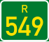Regional route R549 shield