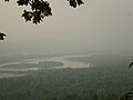 View of the Ganges River from the ropeway