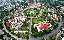 Aerial view of Mueang Yala District, which was praised as the most beautiful city planning in the country