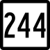 Route 244 marker